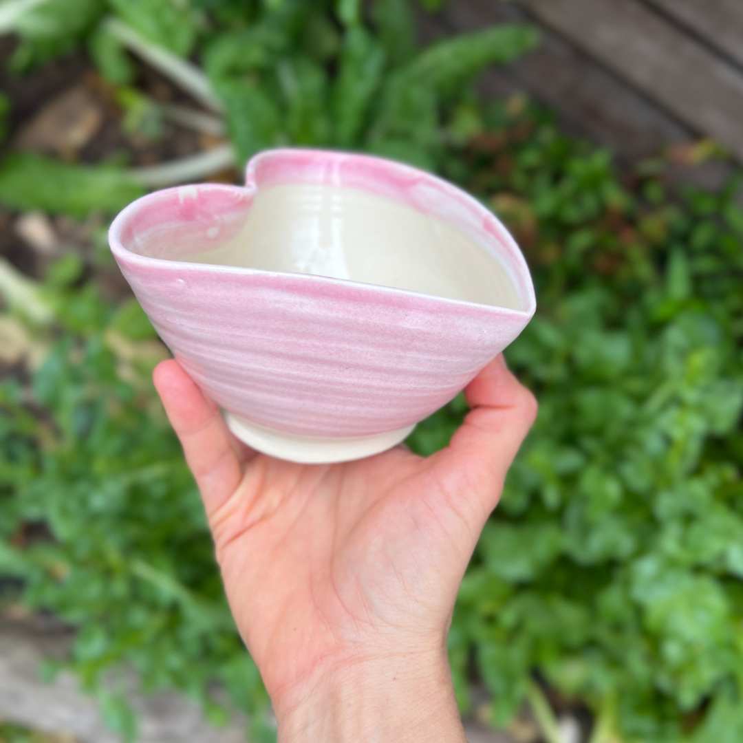 Pink Heart Matcha Bowl