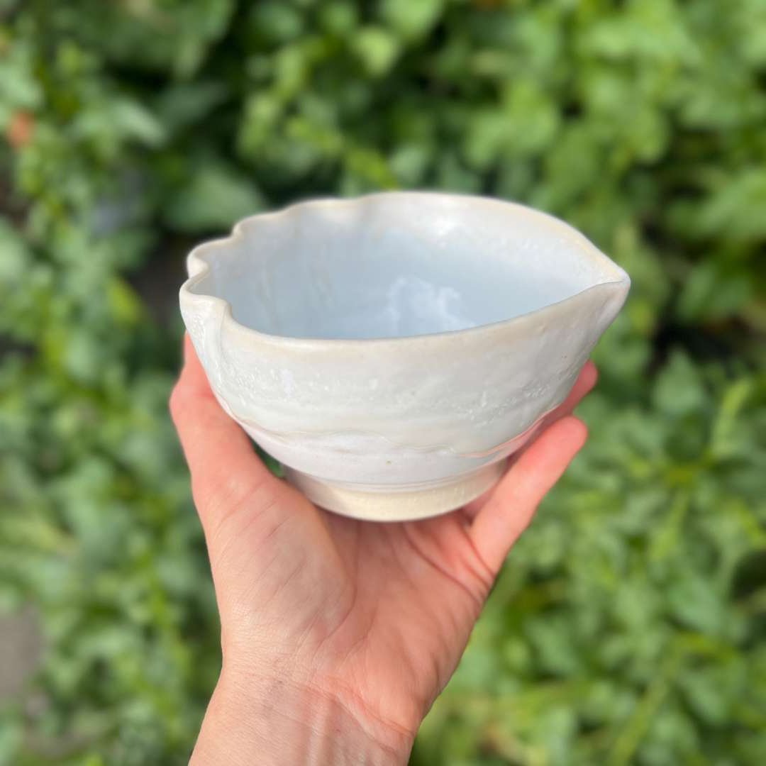 White Wave Matcha Bowl